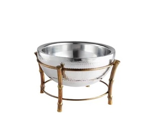 Bol de service en acier inoxydable en couleur argent et or Bol à chocolat Ustensiles de cuisine Bol de service alimentaire à des prix raisonnables - Product Image 1