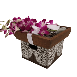 Wholesale Arabian Handcrafted Wood Serving Tray Chocolate Serving Tray with Eid Mubarak Ramadan <b>Gift</b> Set From Vietnam - Product Image 4