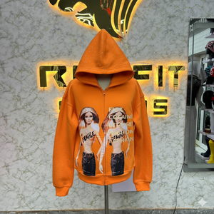 Calidad de fábrica calidad profesional más demandada Sudadera con capucha con cremallera Puff Impreso hecho en fábrica precio barato sudaderas con capucha para hombres - Product Image 4