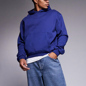 Alta calidad 100% algodón grueso ropa de hombre personalizado 3D Premium en relieve Sudadera con capucha color sólido bordado Oem diseño EE. UU. Tamaño - Product Image 4