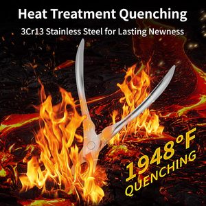 กรรไกรตัดเล็บสุนัขสเตนเลสสตีลสำหรับงานหนักอุปกรณ์ดูแลสัตว์เลี้ยงด้วยมือสำหรับสุนัขและแมวขนาดใหญ่ขนาดกลาง - Product Image 4