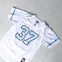 Maillot en maille rétro de football américain conçu sur mesure en gros Short de style streetwear surdimensionné de grande taille à impression numérique