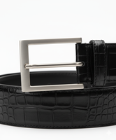 Ceinture en cuir de vache véritable 100% embossée façon croco, faite à la main, boucle en cuivre, nouveau design, haute résistance, durable, vintage
