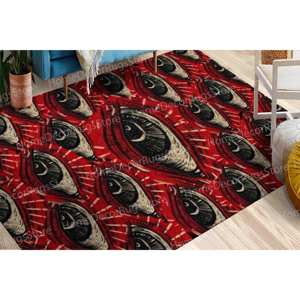 Alfombra de terciopelo de lujo con diseño de ojo de terror, alfombra fantástica, alfombra estampada - Product Image 1