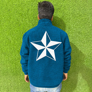 Custom Logo Embroidered 100% Cotton Pullover Hoodies Men's Sherpa Fleece Windproof Breathable Heavy Winter Plus Size <b>Boys</b> - Product Image 2