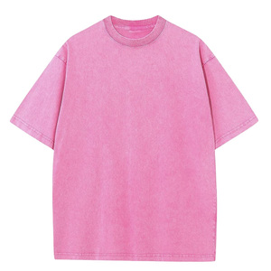 Impression personnalisée Streetwear T-shirt vierge grande taille vêtements pour hommes 230g lavage à l'acide T-Shirt hommes Vintage surdimensionné t-shirts Stock - Product Image 2