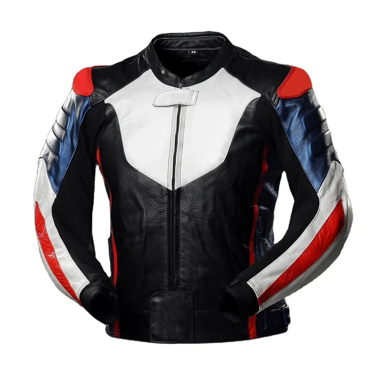 Men's Women's Waterproof Cowhide Leather Motorcycle Jacket CE Protective Gear Moto Racing Coat Black Original Design Motorbike