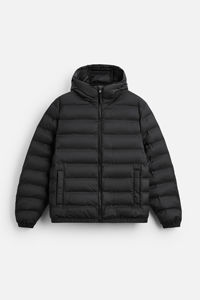 Veste d'hiver matelassée légère à capuche grande taille avec col montant, poignets élastiques, fermeture éclair et poches intérieures pour hommes - Product Image 6