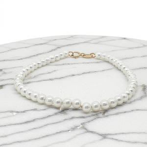 Bracelet en perles d'eau douce naturelles en or véritable 18 carats avec fermoir en or Bijoux unisexes élégants pour les fêtes, mariages et occasions chrétiennes - Product Image 6