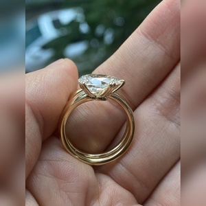 Anillo de Diamantes en Forma de Pera, Venta Caliente, Oro 10K 14K 18K, Plata, Platino, Diseño Espiral, Joyería de Compromiso, Fabricante - Product Image 3