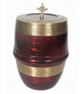 URNE DE CRÉMATION EN MÉTAL CROIX CATHOLIQUE - Product Image 1