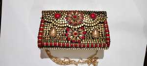 Bolsos De noche tribales de mosaico hechos con tachuelas metálicas ideales para diseñadores de moda y revendedores de bolsos ideales para reventa - Product Image 6