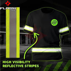 Safety Hi Vis ANSI Class 1 Waterproof <b>Reflective</b> Design Durable Work T-Shirt for Construction Security Polyester/Cotton <b>Material</b> - Product Image 4