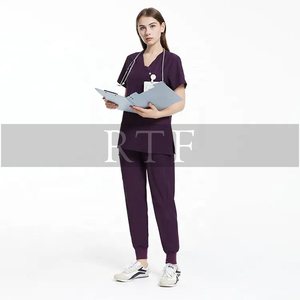 Tenue médicale unisexe personnalisée, respirante, à taille élastique, manches courtes, uniforme d'hôpital, ensemble pour médecins, automne, taille XL, sur mesure - Product Image 6