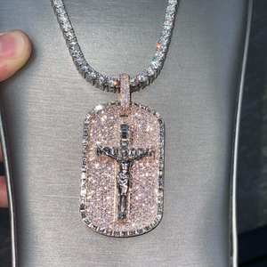 Colgante de eslabones cubanos de plata 925 de lujo, diseño personalizado de Hip Hop con diamante de moissanita y dinero helado para joyería de fiesta - Product Image 3