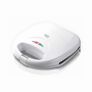 Sandwichiera Grill Tostata Bianca 750W con Piastre 215x125mm (Haeger SM-75G.007A) - Product Image 1