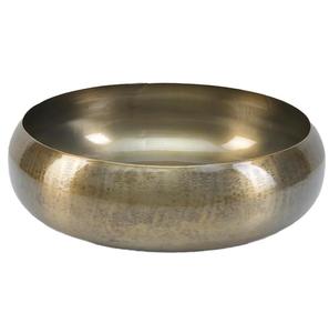 Tazón decorativo redondo con acabado en cobre de fabricante turquesa grande de metal fundido de calidad superior con acabado en bronce Ideal - Product Image 4