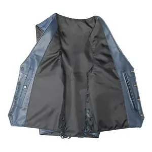 Chaleco de cuero de alta calidad para hombre, V con cuello en diseño elegante, ropa exterior informal ligera, recién llegado, venta al por mayor - Product Image 3