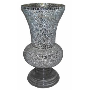 Jarrón Decorativo de Vidrio Mosaico con Diseño Único 2025, Jarrón en Forma de Bolso, Color Bronce, Maceta para Decoración de Mesa y Sala de Estar - Product Image 1