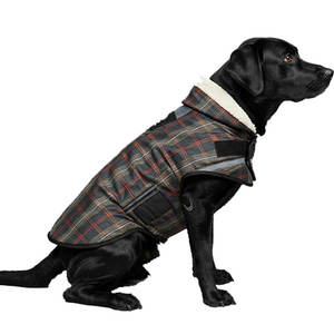 Veste d'hiver pour chien mignonne en polaire bleu uni en coton/polyester écologique pour chiens de grande et moyenne taille - Product Image 3
