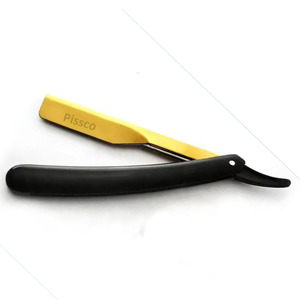 Navaja de Afeitar Recta de Metal Negro para Barbería, Afeitadora Manual de Doble Filo con Llavero, Kit de Afeitado para Hombres - Product Image 2