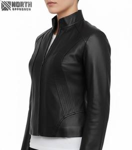 Vente en gros de vêtements d'hiver pour femmes à la mode veste en peau de mouton pour femmes/vestes en cuir pour femmes vêtements d'hiver pour femmes - Product Image 3