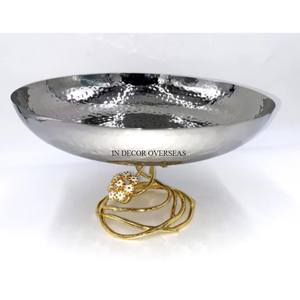 Fourniture directe d'usine Unique Fantaisie Designer Argent Brillant Poli Heavy Duty Métal Table Centre de Table Décoratif et Bols de Service - Product Image 5