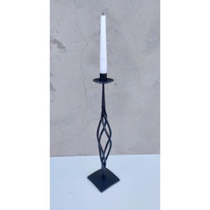 Portavelas decorativo para mesa de comedor de cocina moderna, candelabro de hierro con polvo negro, regalo de boda perfecto - Product Image 1