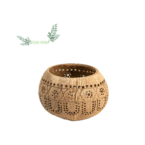 2025 Christmas Sale Natural Coconut Shell <b>Tealight</b>/Candle <b>Holder</b> Wholesale from Vietnam - Product Image 1