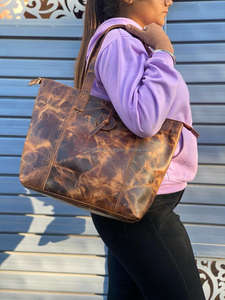 Patrón occidental Crunch Bolso de mano de cuero Bolso de compras con estilo Bolso de mujer Bolso multiusos - Product Image 2