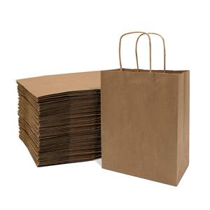 Sacs d'emballage alimentaire personnalisés pour sac d'emballage en papier avec logo, sacs de livraison alimentaire en papier pour nourriture, sac kraft en papier brun personnalisé - Product Image 2