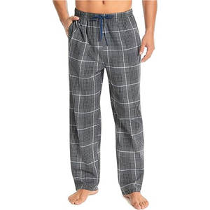 Pantalones de pijama de franela para hombre, ropa de dormir informal cómoda con logotipo personalizado, venta directa de fábrica al por mayor - Product Image 1