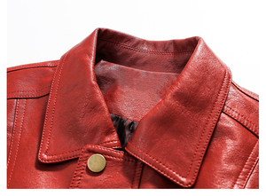 Venta al por mayor 2025 Ropa Deportiva Mujeres Unisex Chaqueta de Poliuretano Biker Faux Leather Chaquetas Prendas de abrigo Chaquetas de cuero para Unisex - Product Image 3