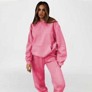 Conjunto Deportivo de Moda para Mujer, Otoño-Invierno, Estampado, Transpirable, Cortavientos, con Capucha, Manga Larga, Algodón, Servicio OEM, Calidad, Nuevo, en Oferta - Product Image 1