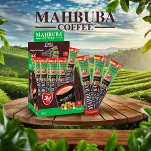 Crema de Café Instantáneo con Avellanas Cremosa de Primera Calidad Mahbuba, Aroma Intenso, Sabor Suave, Listo para Beber, Paquete de Alta Calidad de 48 Unidades de 17 gr - Product Image 5