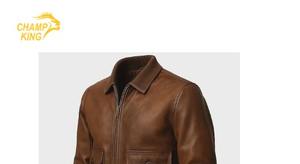 CHAQUETA DE CUERO PARA HOMBRE, CHAQUETA DE CUERO AUTÉNTICO CON PIEL DE CORDERO, COLOR 2025 - Product Image 2