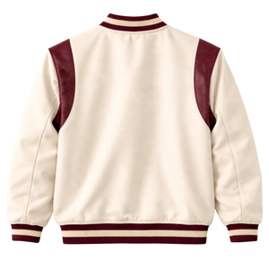 Kappa Alpha Psi Krimson and Kream-Wool <b>Letterman</b> <b>Jacket</b> Chenille Greek Letters Premium Fraternity Coat - Product Image 4