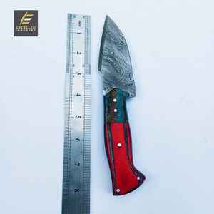 Cuchillo de caza de acero de Damasco de 356 capas hecho a mano, cuchillo Skinner para llevar todos los días, cuchillo de hoja fija, mango de madera - Product Image 5