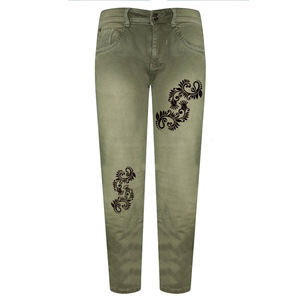 กางเกงยีนส์ขายาวสำหรับผู้ชายกางเกงผ้าเดนิมน้ำหนักเบาลายกลางเอวตรงแบบปรับแต่งได้สำหรับผู้ใหญ่ฤดูร้อน - Product Image 2