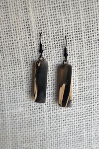 UNIQUE STRIKING WARMTH DANGLES Feuille d'or Noir Blanc Résine Coeur Forme Boucles d'oreilles Carré Rond Géométrique Bois Résine Goutte - Product Image 3