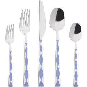 Juego de cubiertos de plata de acero inoxidable americano de alta calidad de 5 uds con asas en espiral modernas aptas para lavavajillas para eventos especiales - Product Image 5