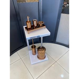 Plateau sur pied en laiton massif, écologique, fait à la main, durable, plateau de luxe pour la cuisine et la salle de bain, pour la maison et l'hôtel - Product Image 5