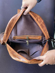 Mochila de cuero Crunch hecha a mano real Mochila hecha a mano Bolso unisex - Product Image 6