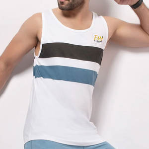 Camisetas sin mangas personalizadas de alta calidad para hombres para entrenamientos deportivos Camiseta de gimnasio de calidad para correr Precio competitivo con patrón en blanco - Product Image 2