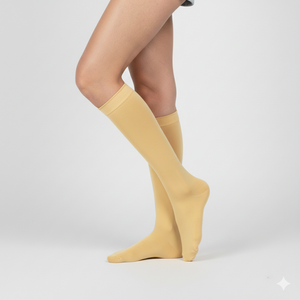 Chaussettes hautes en coton peigné pour femmes, chaussettes décontractées au-dessus du genou avec compression en élasthanne, imprimé, chaussettes de yoga d'automne, chaussettes de robe - Product Image 2