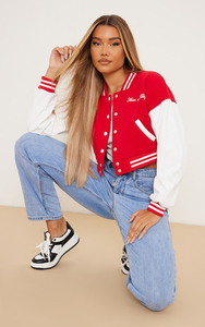 Chaqueta Varsity personalizada para mujer, bordado de chenilla, Mangas de cuero de alta calidad, longitud larga, Béisbol personalizado, Letterman Varsity - Product Image 3