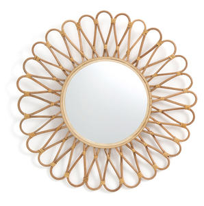 Modern Boho Wall Hanging Rattan Mirrir Wholesale Handicraft Woven Rattan <b>Mirror</b> Frame Decor for Home Hotel Resort Indoor Outdoor - Product Image 4