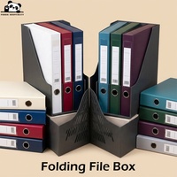 Boîte de classement pliable en PP épaissi format A4 avec impression de logo personnalisée haut de gamme, grande capacité, pour le rangement au bureau