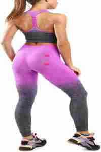 Top Selling Women's High Waist V-Shaped Butt Lift Yoga <b>Leggings</b> Knitted Breathable Quick Dry Sustainable Workout Running Pants - Product Image 3