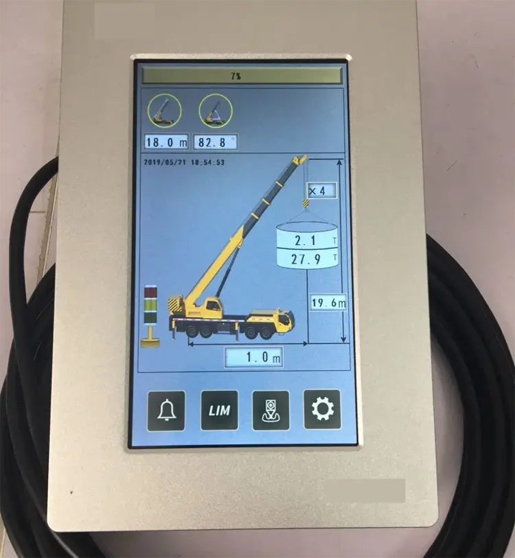 7-дюймовый сенсорный экран Swl Безопасная рабочая нагрузка Дисплей для мобильного крана пересеченной местности кран